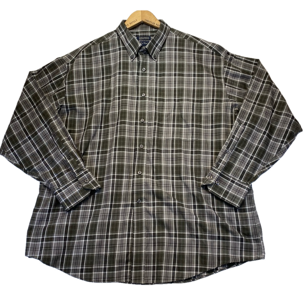 Joseph & Feiss Mens Plaid Button Down Shirt Size 2XL Long Sleeve Collared